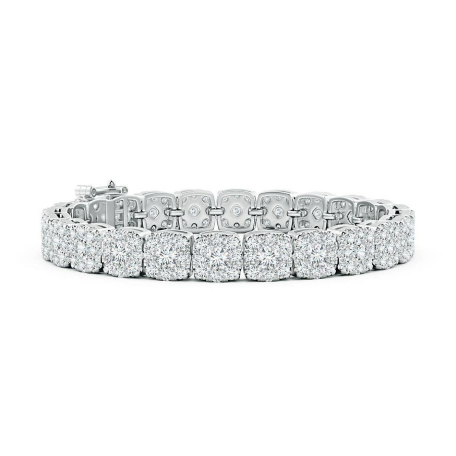 Bracelets Angara Diamond | Cushion Composite Diamond Tennis Bracelet