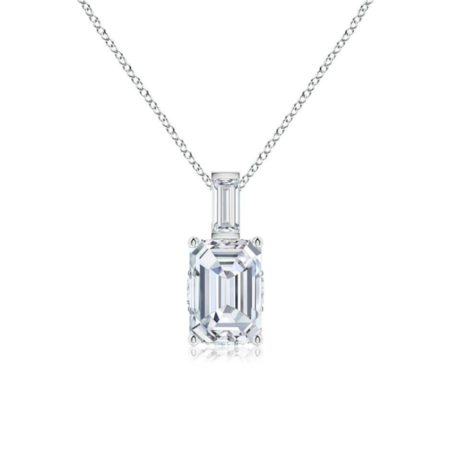 Necklaces Angara Diamond | Natori X Angara Orient Express Lab-Grown Emerald-Cut Diamond Pendant