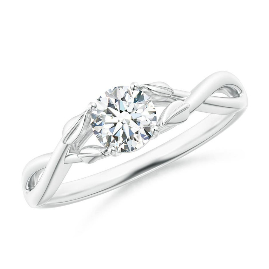 Rings Angara Diamond | Lab-Grown Nature Inspired Diamond Crossover Ring With Leaf Motifs