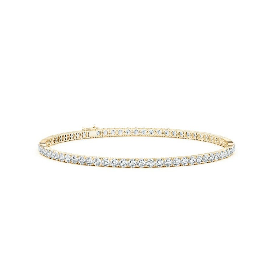 Bracelets Angara Diamond | Lab-Grown Classic Diamond Linear Tennis Bracelet