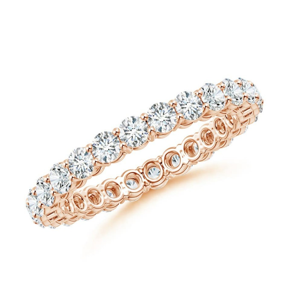 Rings Angara Diamond | North-South Round Diamond Classic Eternity Wedding Ring