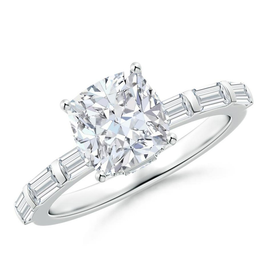 Rings Angara Diamond | Natori X Angara Orient Express Lab-Grown Cushion Diamond Solitaire Ring