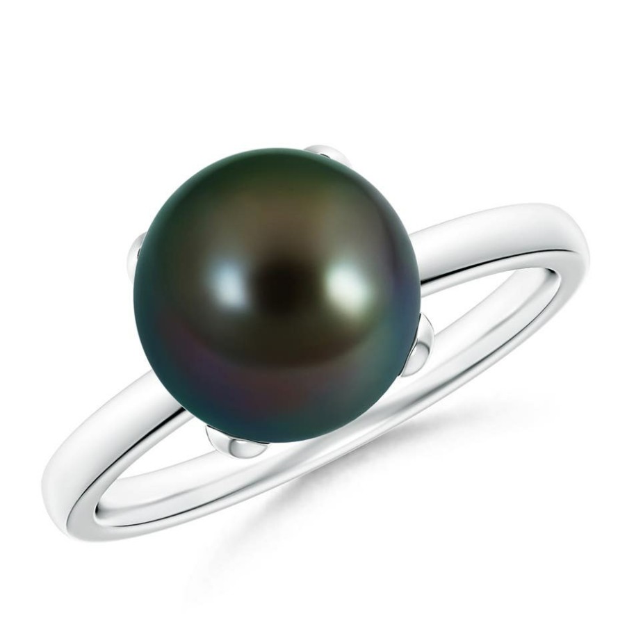 Rings Angara Tahitian Pearl | Classic Solitaire Tahitian Pearl Ring