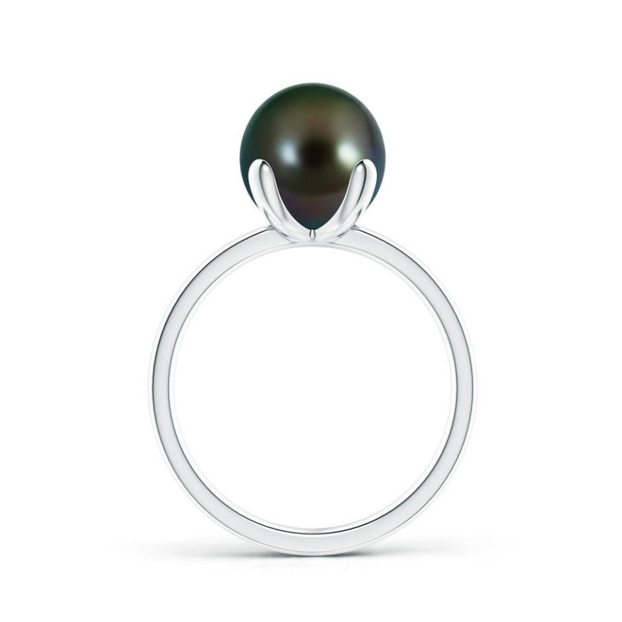 Rings Angara Tahitian Pearl | Classic Solitaire Tahitian Pearl Ring