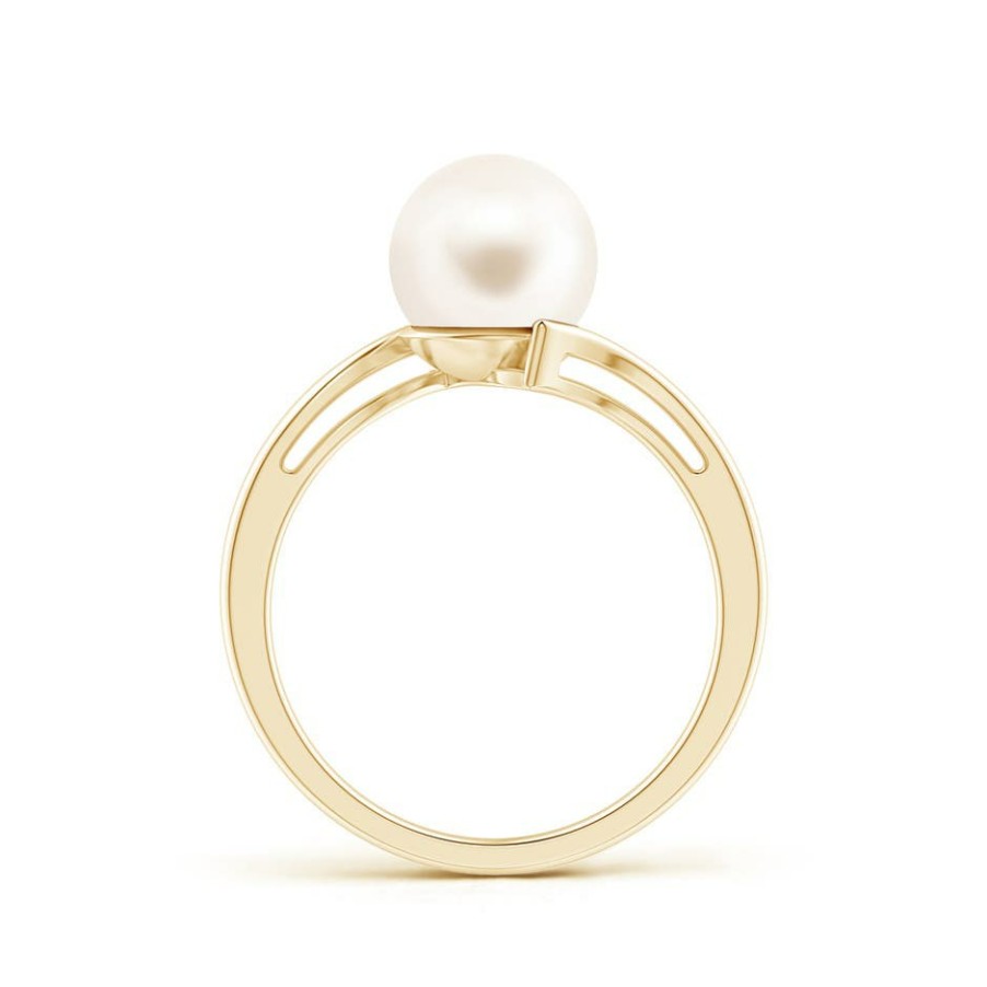 Rings Angara Freshwater Pearl | Solitaire Freshwater Pearl Bypass Ring