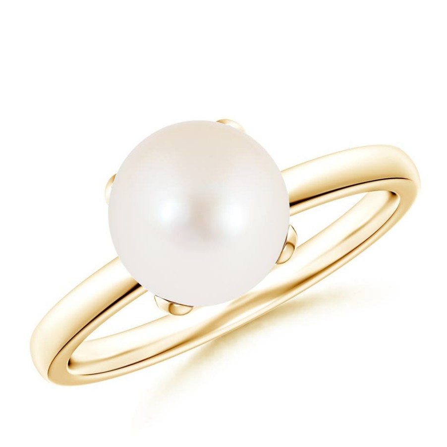 Rings Angara Freshwater Pearl | Classic Solitaire Freshwater Pearl Ring