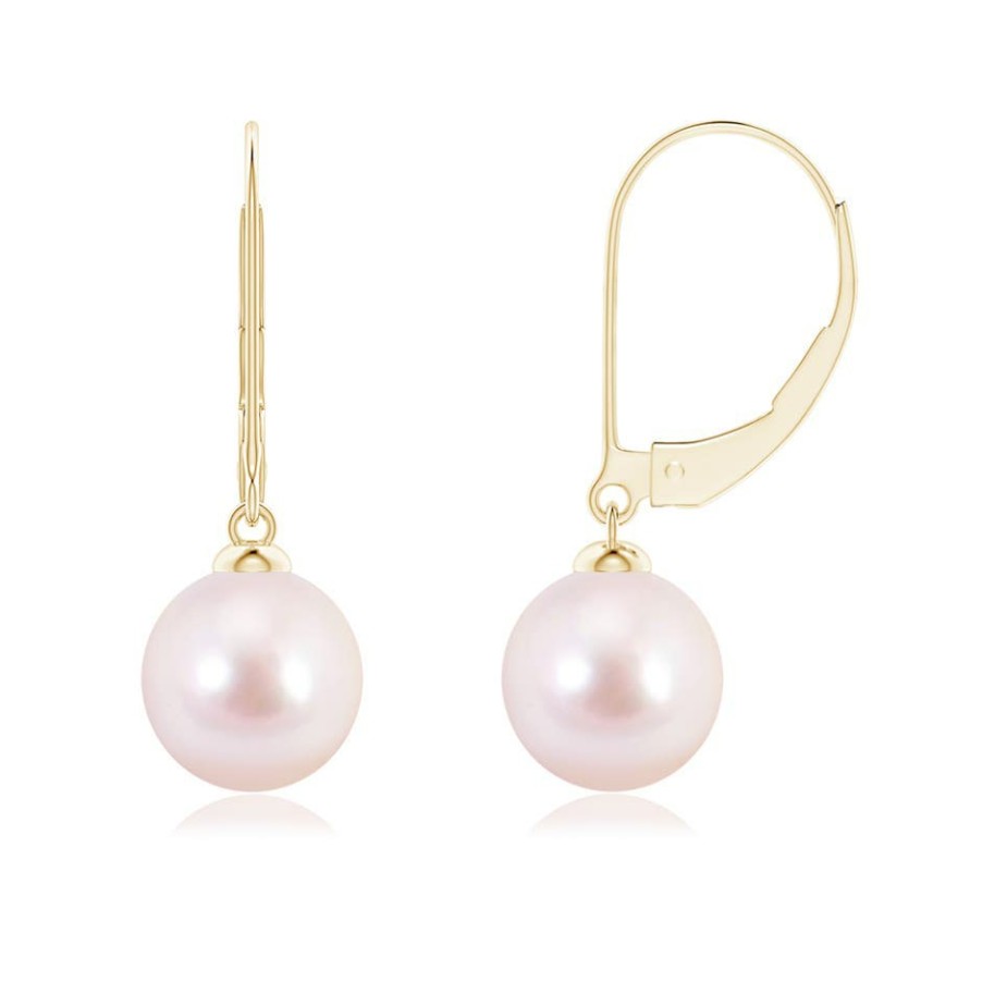 Earrings Angara Akoya Pearl | Japanese Akoya Pearl Earrings With Leverback