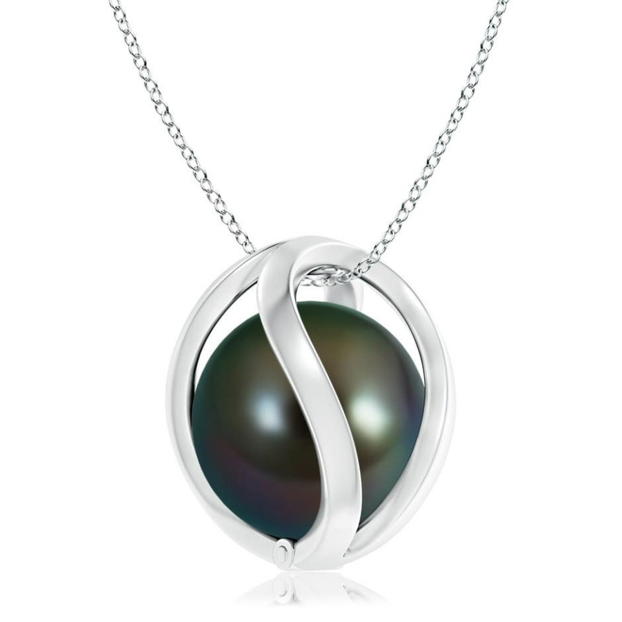 Necklaces Angara Tahitian Pearl | Tahitian Pearl Cage Pendant