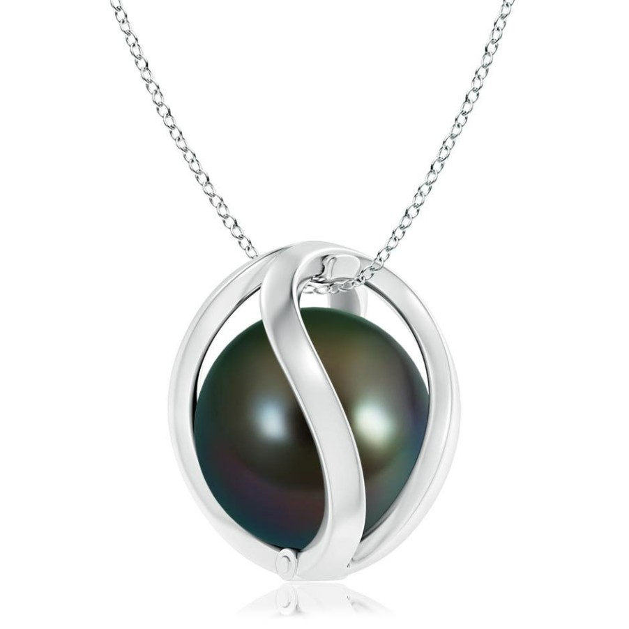 Necklaces Angara Tahitian Pearl | Tahitian Pearl Cage Pendant