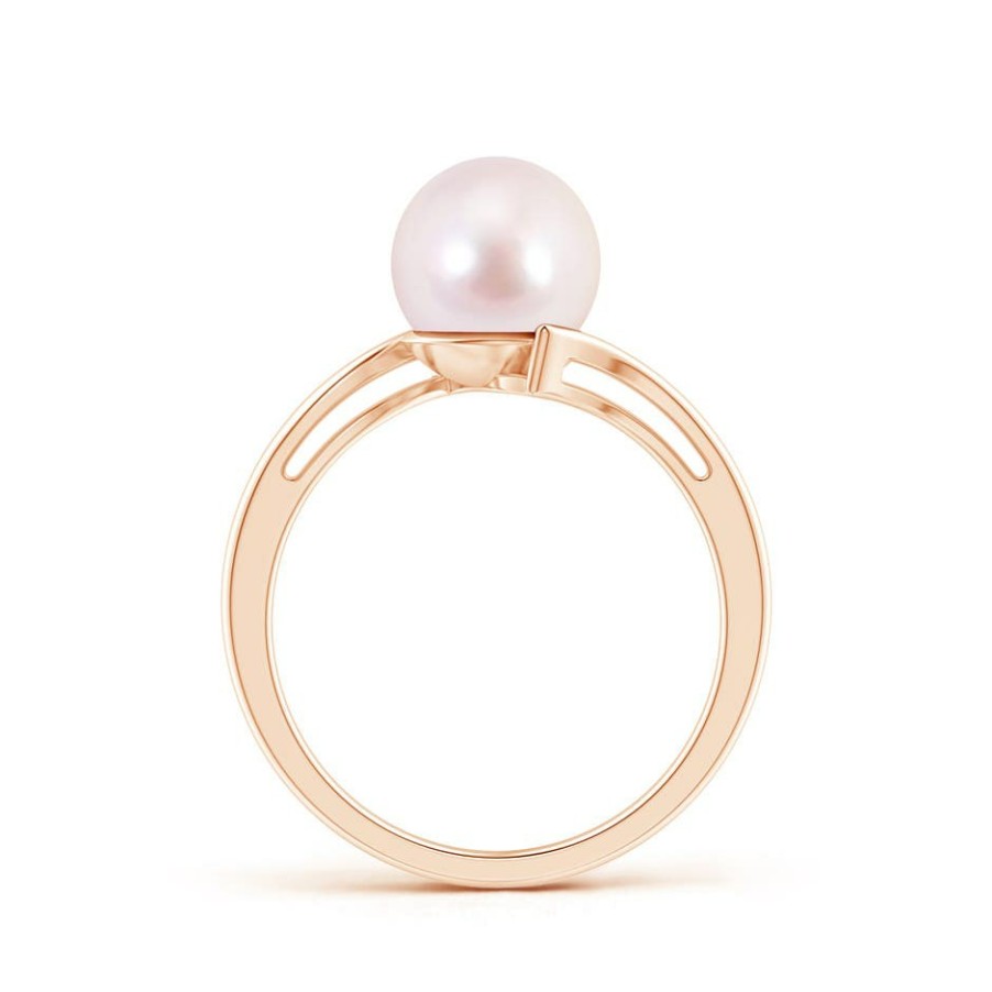 Rings Angara Akoya Pearl | Solitaire Japanese Akoya Pearl Bypass Ring