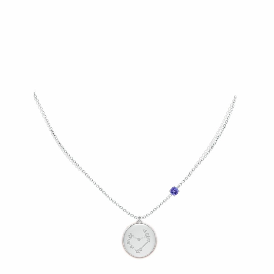 Necklaces Angara Tanzanite | Tanzanite Capricorn Constellation Medallion Pendant