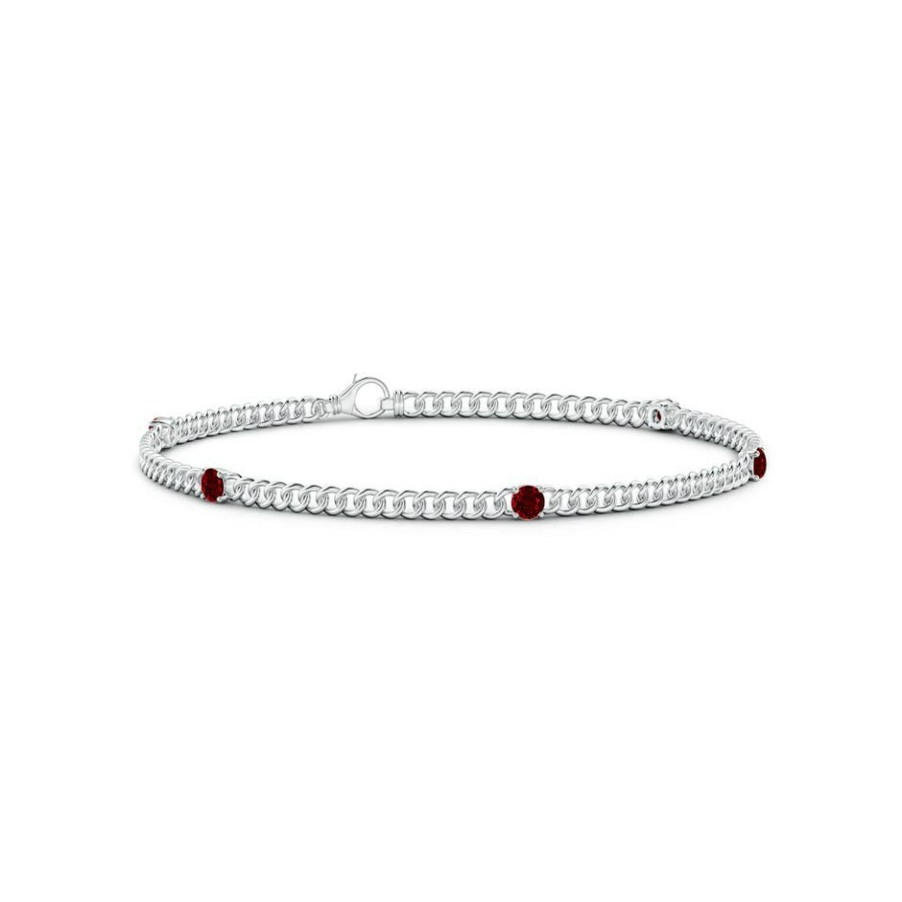 Bracelets Angara Ruby | Five Stone Ruby Station Bracelet