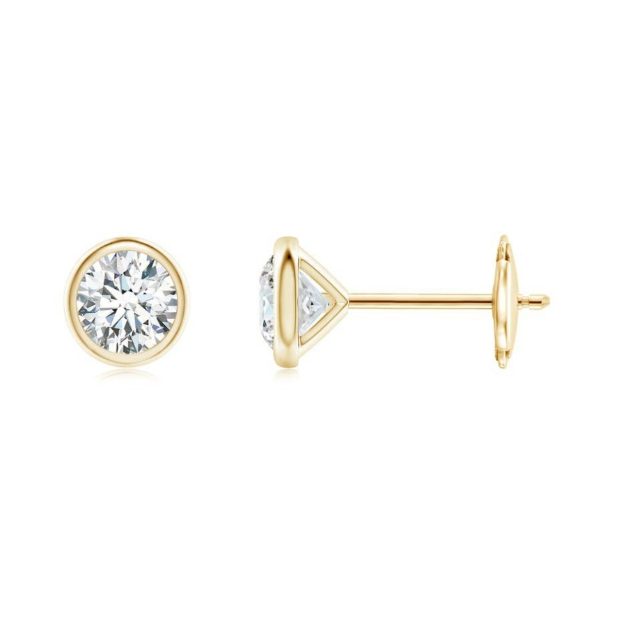 Earrings Angara Diamond | Bezel-Set Diamond Martini Stud Earrings