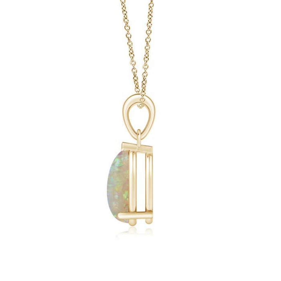 Necklaces Angara Opal | Pear-Shaped Opal Solitaire Pendant