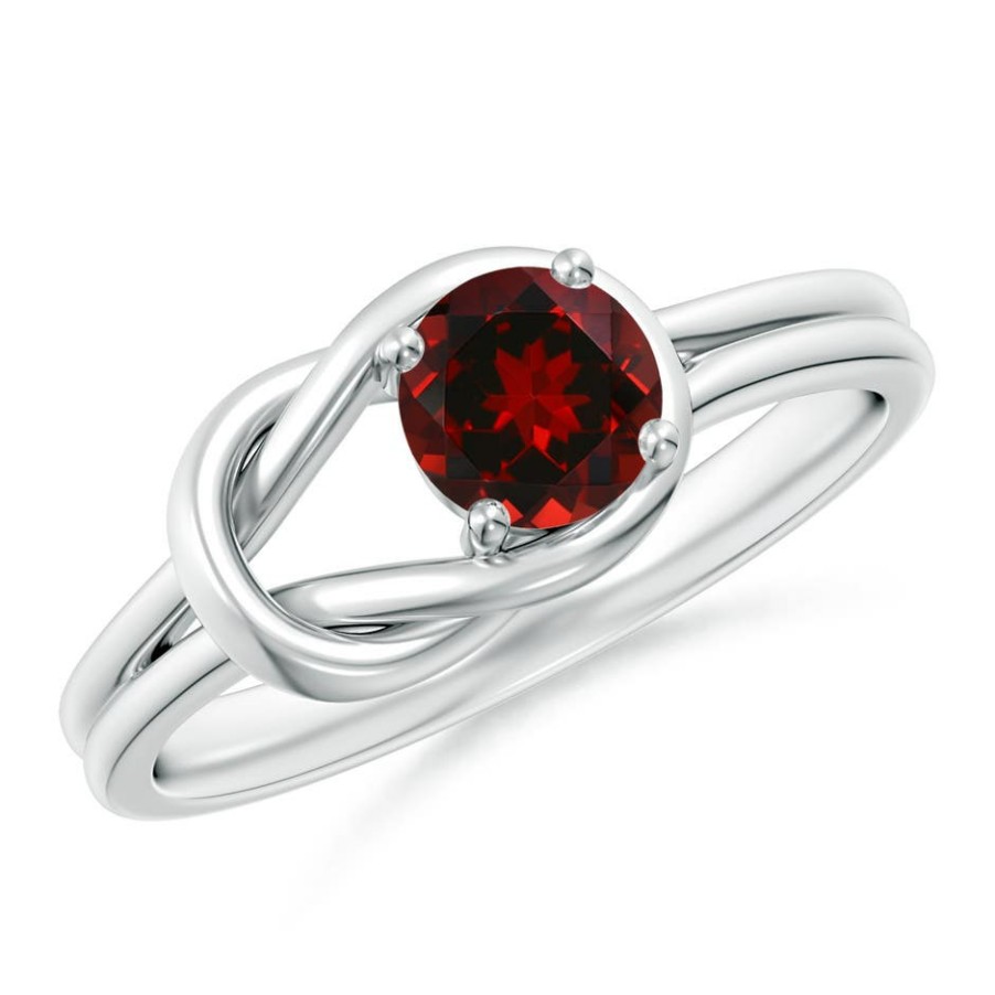 Rings Angara Garnet | Solitaire Garnet Infinity Knot Ring