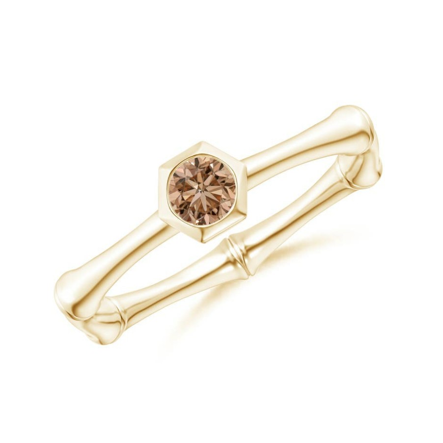 Rings Angara Coffee Diamond | Natori X Angara Coffee Diamond Indochine Bamboo Ring