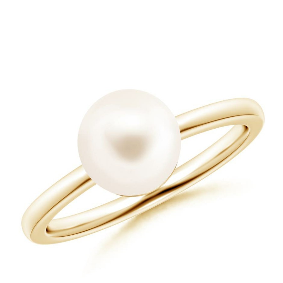 Rings Angara Freshwater Pearl | Classic Freshwater Pearl Solitaire Ring