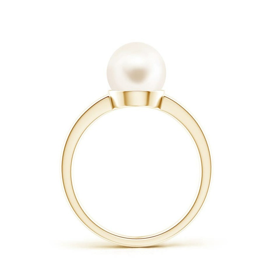 Rings Angara Freshwater Pearl | Classic Freshwater Pearl Solitaire Ring