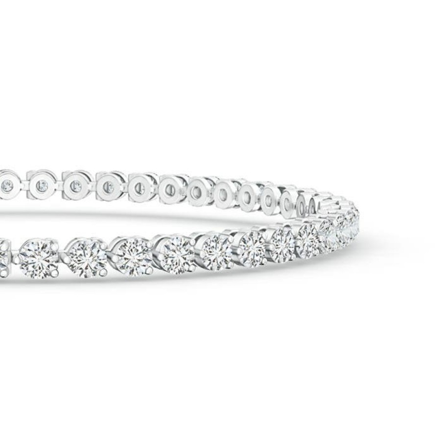 Bracelets Angara Diamond | Round Diamond Link Tennis Bracelet