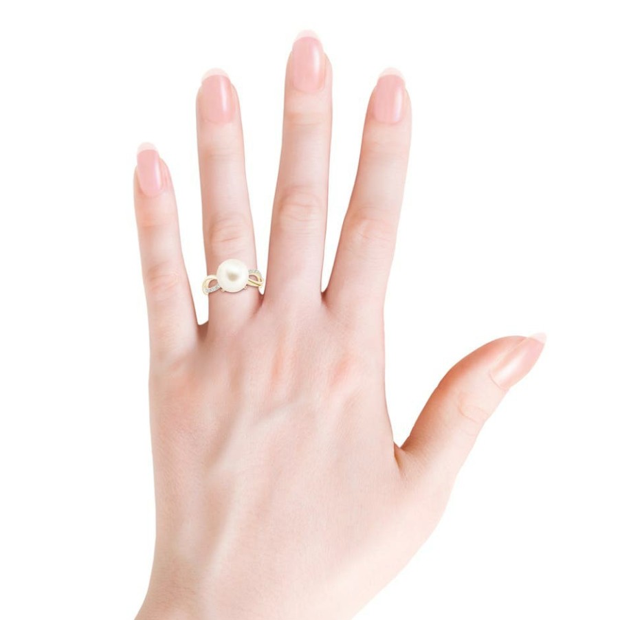 Rings Angara Freshwater Pearl | Freshwater Pearl Infinity Ring