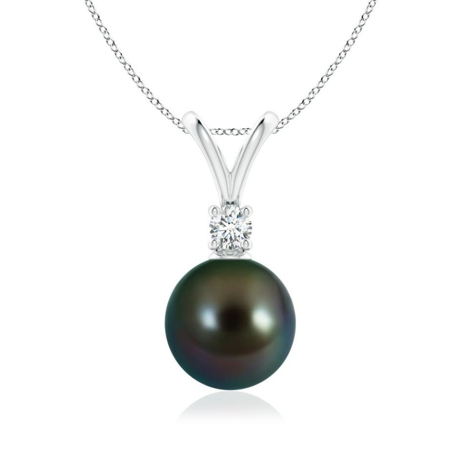 Necklaces Angara Tahitian Pearl | Tahitian Pearl V-Bale Pendant