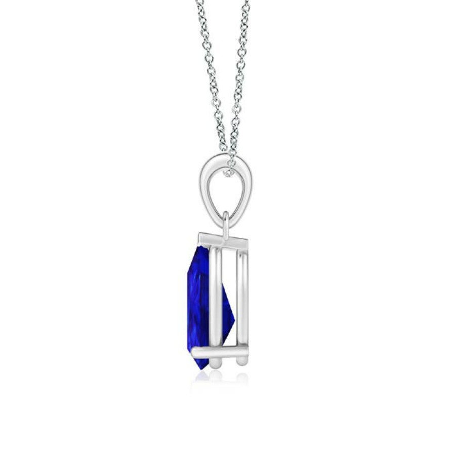 Necklaces Angara Tanzanite | Pear-Shaped Tanzanite Solitaire Pendant