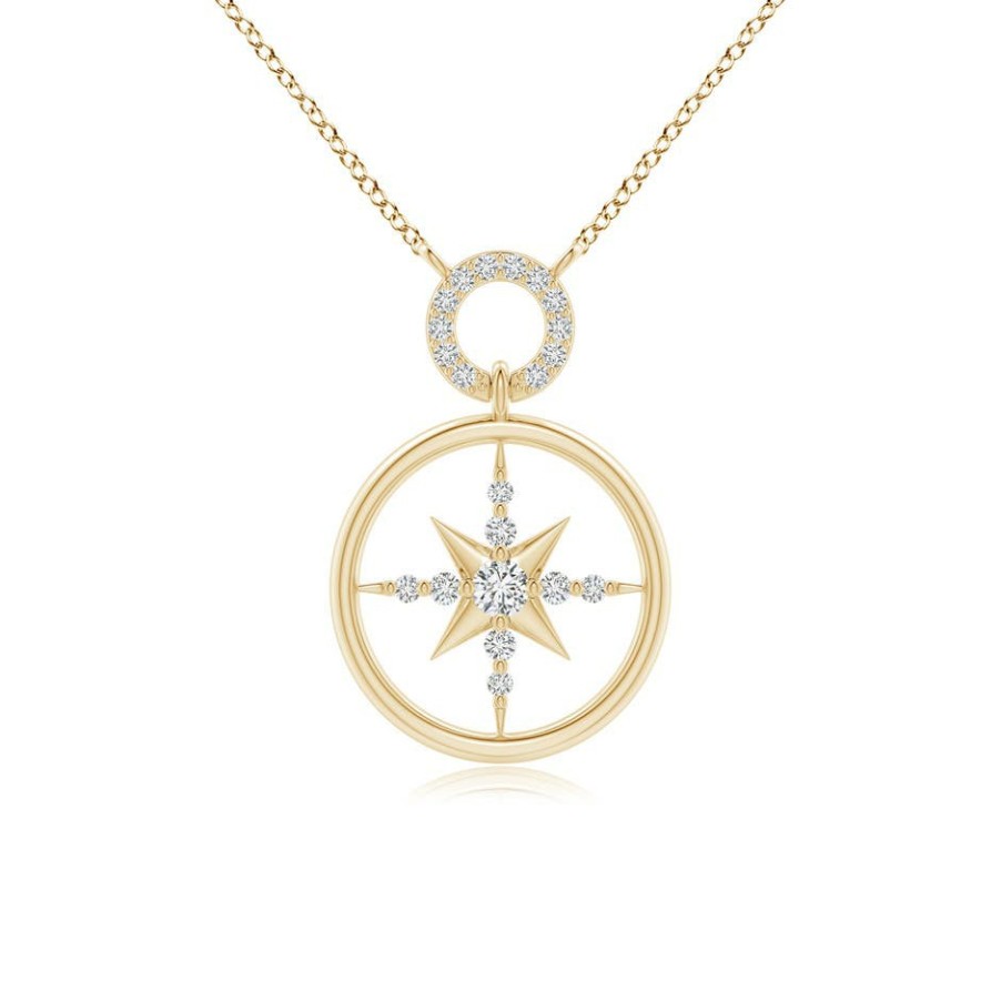 Necklaces Angara Diamond | Diamond Compass Pendant