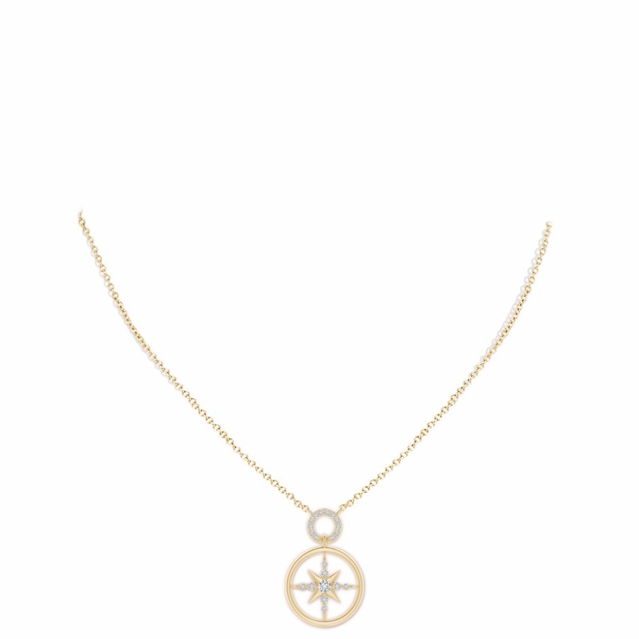 Necklaces Angara Diamond | Diamond Compass Pendant