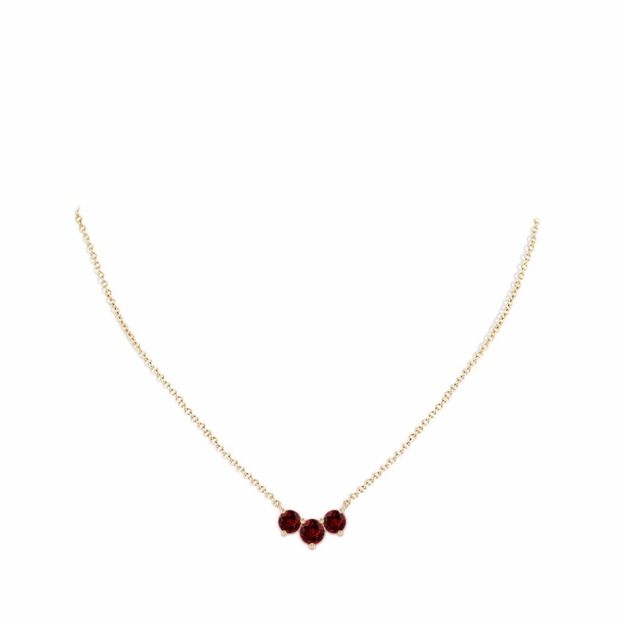 Necklaces Angara Ruby | Lab-Grown Classic Trio Ruby Necklace