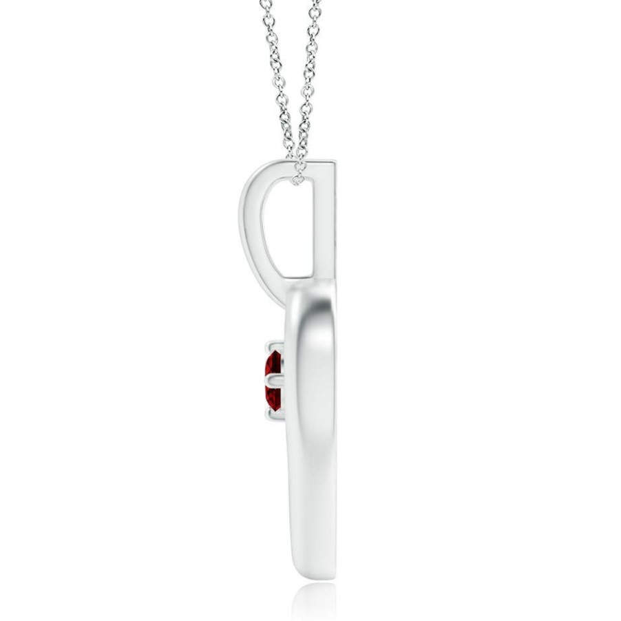 Necklaces Angara Ruby | Solitaire Ruby Heart Pendant