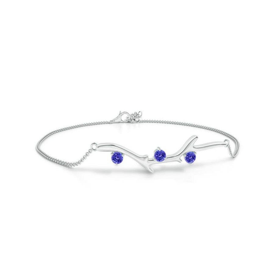 Bracelets Angara Tanzanite | Nature Inspired Round Tanzanite Tree Branch Bracelet