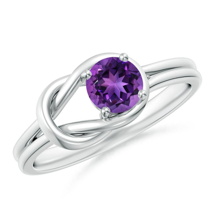 Rings Angara Amethyst | Solitaire Amethyst Infinity Knot Ring