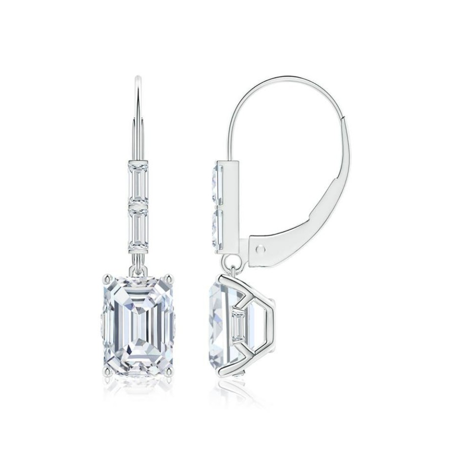 Earrings Angara Diamond | Natori X Angara Orient Express Lab-Grown Emerald-Cut Diamond Earrings