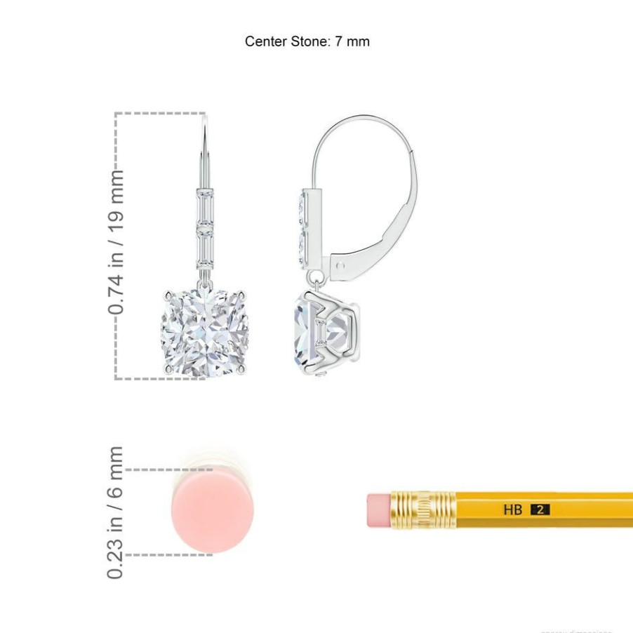 Earrings Angara Diamond | Natori X Angara Orient Express Lab-Grown Cushion Diamond Earrings