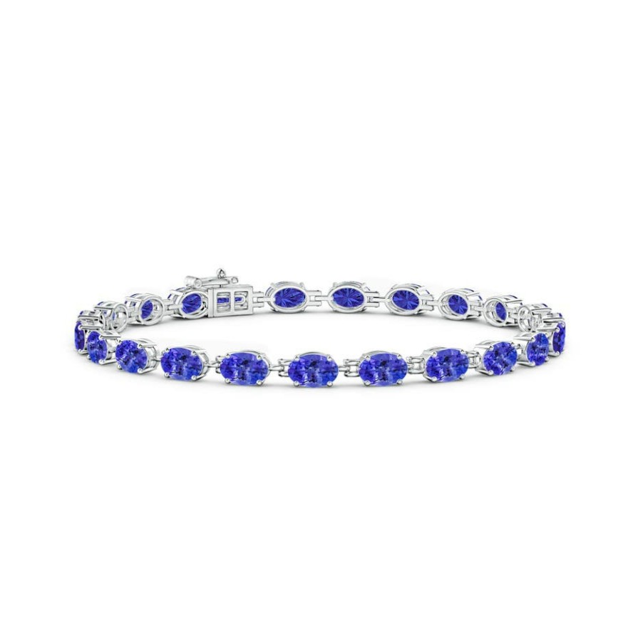 Bracelets Angara Tanzanite | Classic Oval Tanzanite Tennis Bracelet