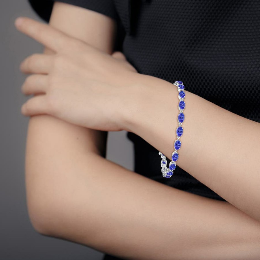 Bracelets Angara Tanzanite | Classic Oval Tanzanite Tennis Bracelet