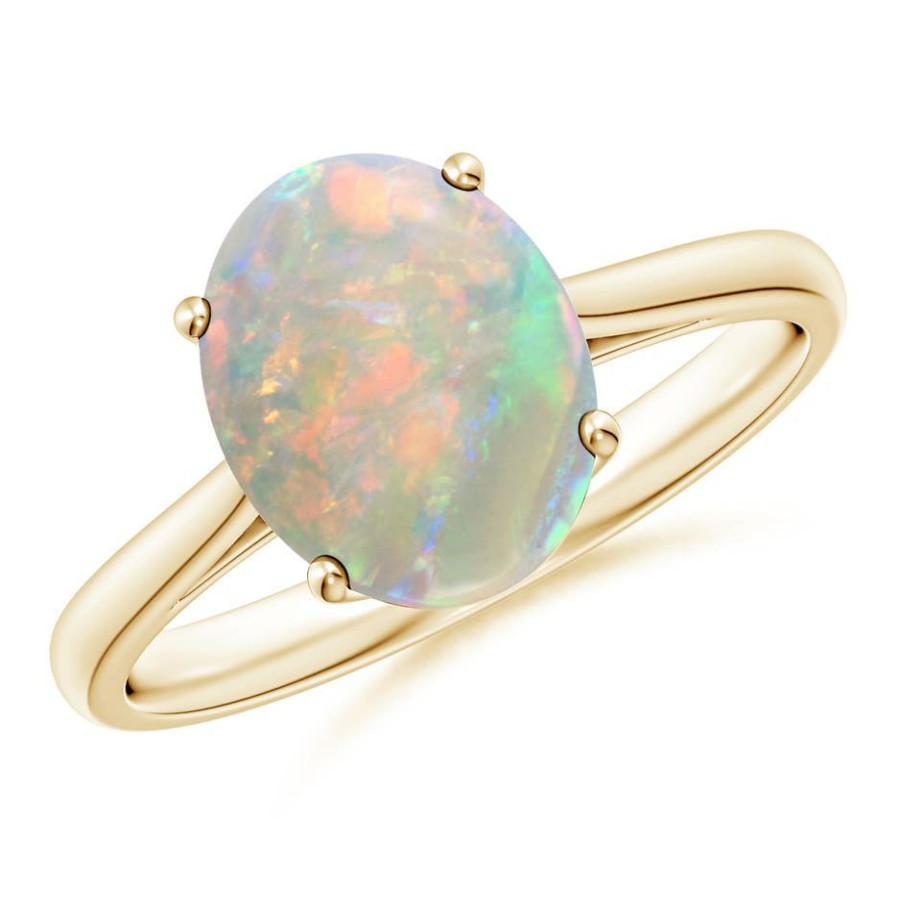 Rings Angara Opal | Oval Solitaire Opal Cocktail Ring